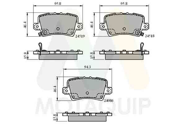 set placute frana,frana disc MOTAQUIP LVXL1296