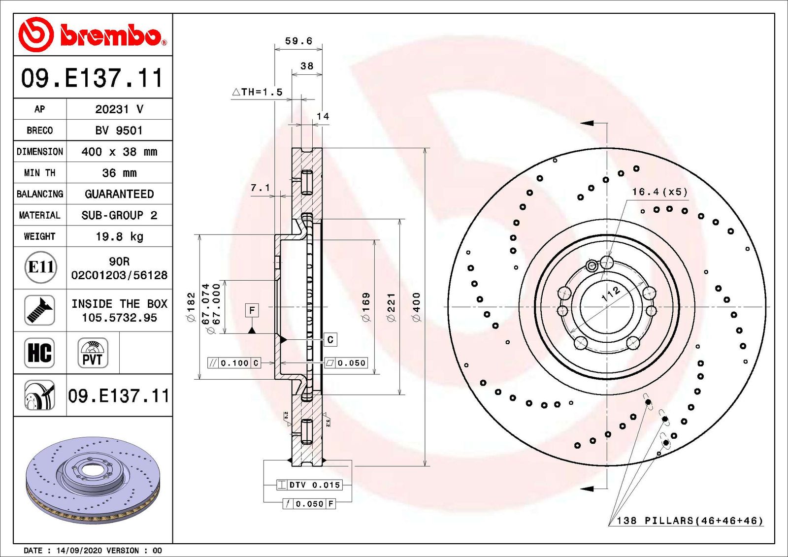 Tarcza hamulcowa AP 20231 V