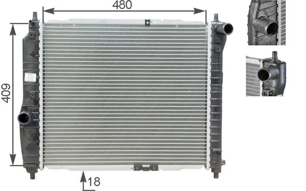 Chladič, chlazení motoru MAHLE CR 1309 000S