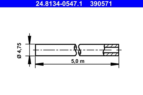 Brzdové potrubí ATE 24.8134-0547.1