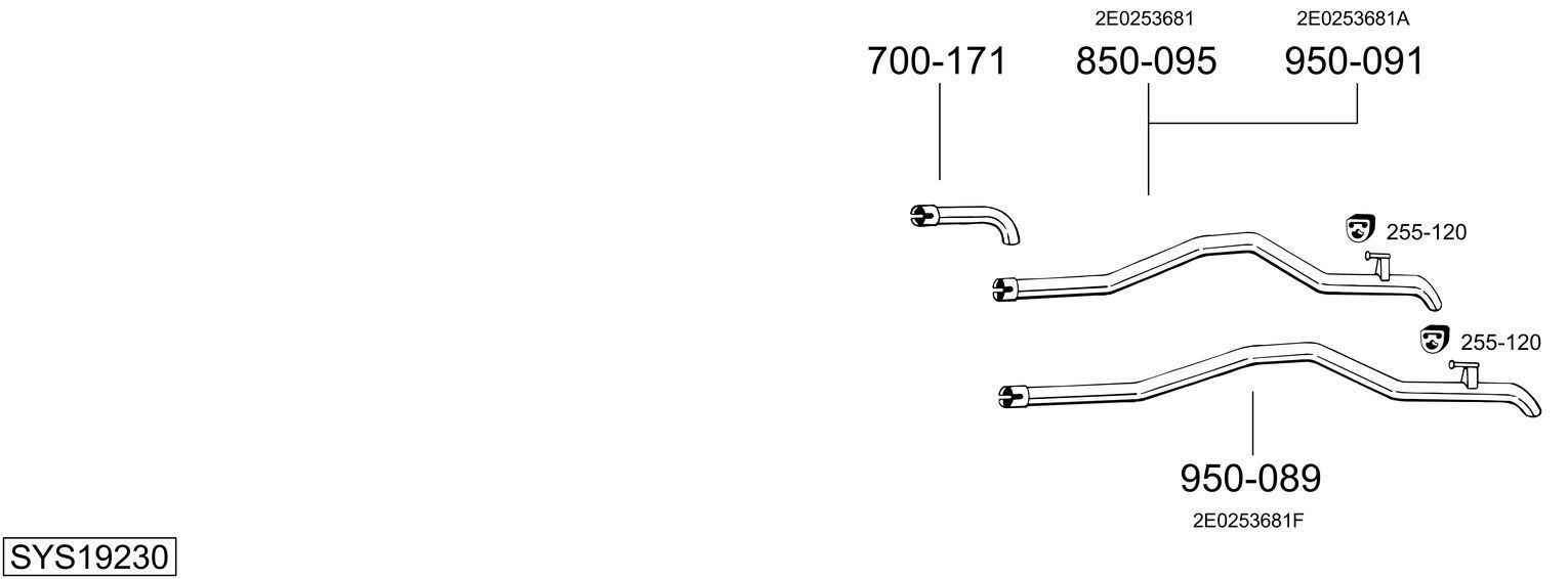 Układ wydechowy BOSAL SYS19230