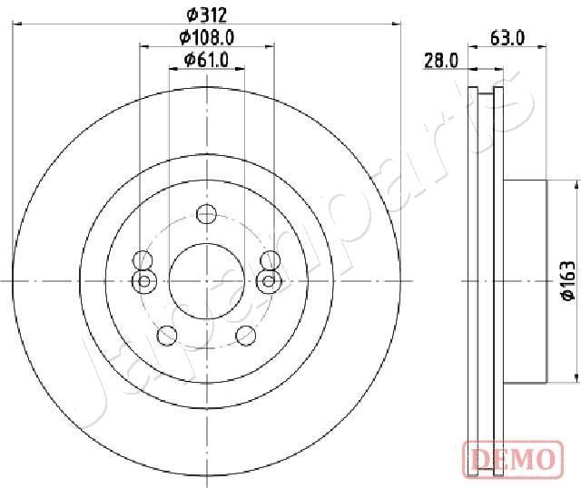 Tarcza hamulcowa JAPANPARTS DI-0701C