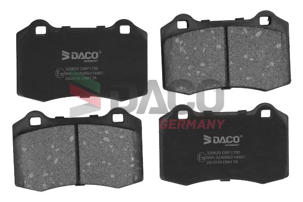 Zestaw klocków hamulcowych, hamulce tarczowe DACO GERMANY 320620