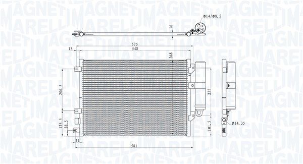 Skraplacz, klimatyzacja MAGNETI MARELLI 350203893000