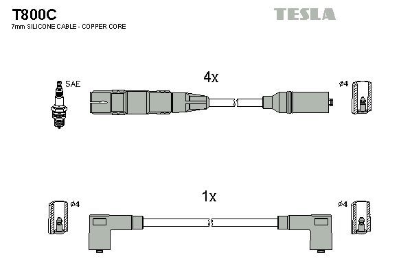 Set cablaj aprindere TESLA T800C