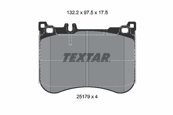 Sada brzdových platničiek kotúčovej brzdy TEXTAR 2517903