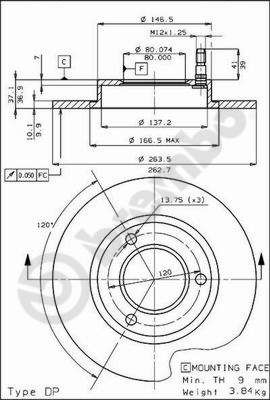 Tarcza hamulcowa AP 10133