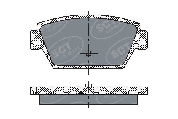 Zestaw klocków hamulcowych, hamulce tarczowe SCT - MANNOL SP 192 PR