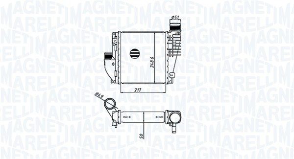 Chłodnica powietrza doładowującego MAGNETI MARELLI 351319205330