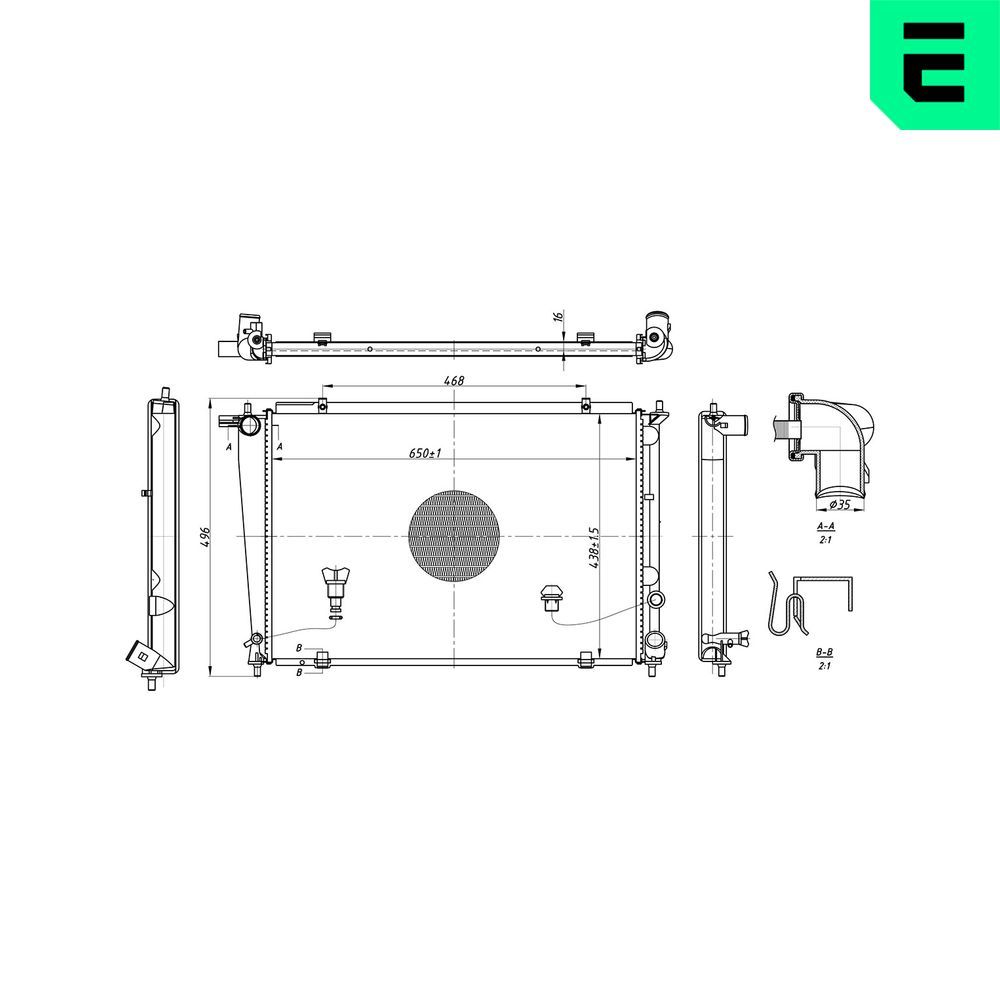 Radiator, racire motor ERA 673490