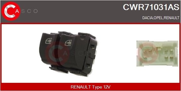 Levně Spínač, zvedací zařízení oken CASCO CWR71031AS