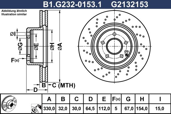 Tarcza hamulcowa GALFER B1.G232-0153.1