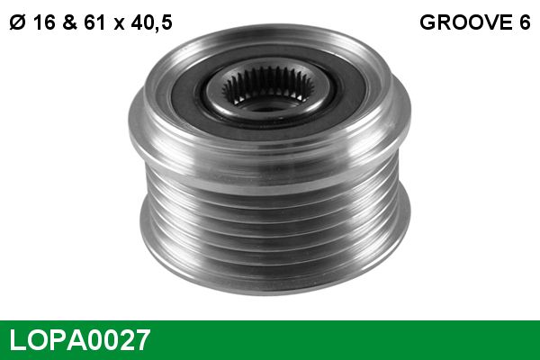 Alternator - sprzęgło jednokierunkowe LUCAS LOPA0027