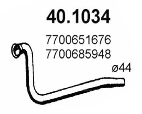 Rura wydechowa ASSO 40.1034