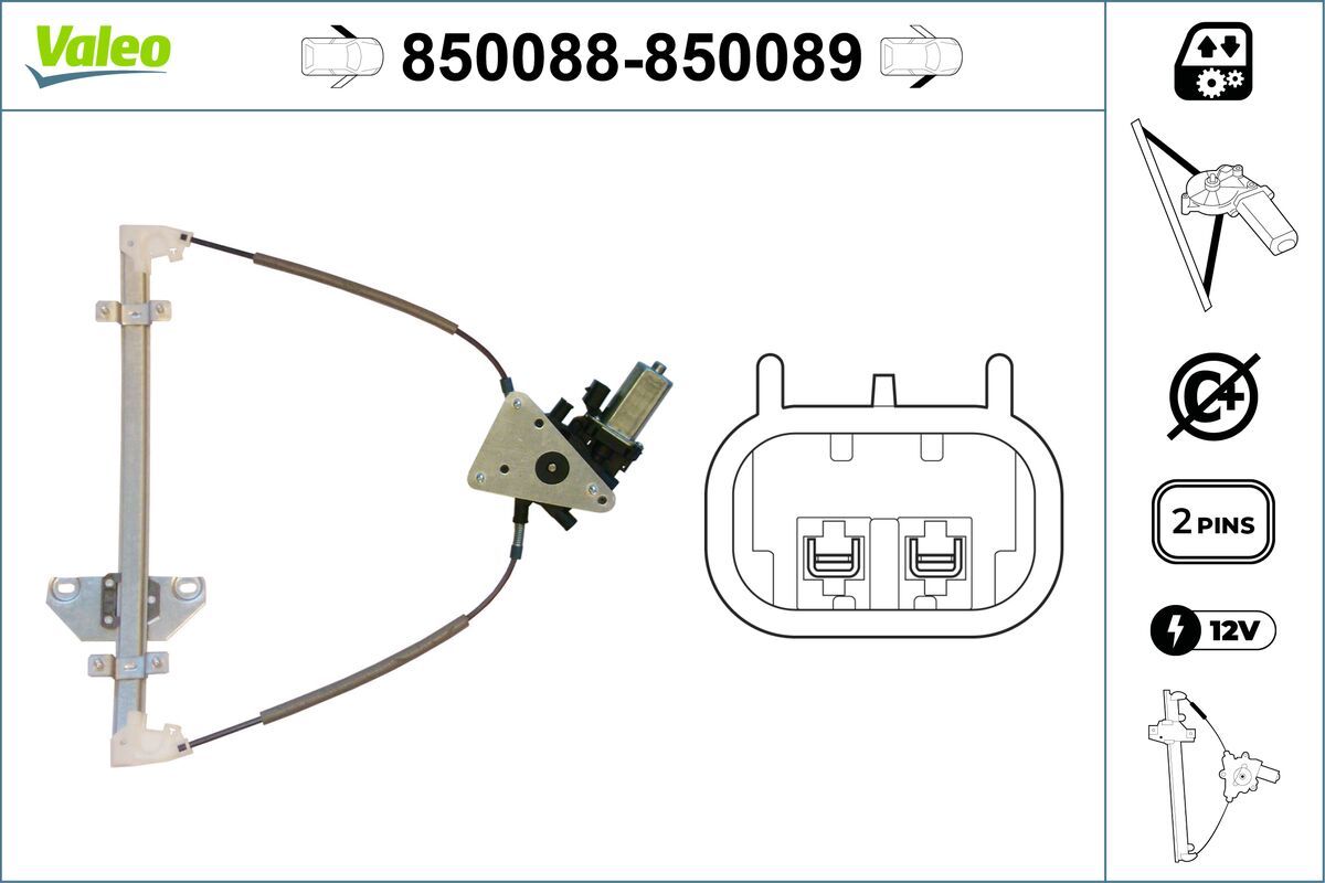Mecanism actionare geam VALEO 850088