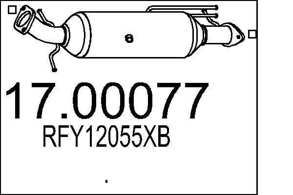 Filtr sadzy / filtr cząstek stałych, układ wydechowy MTS RFY12055XB