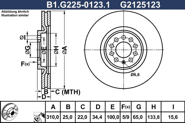 Tarcza hamulcowa GALFER B1.G225-0123.1