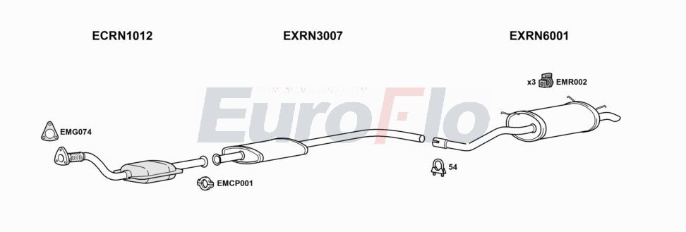 Układ wydechowy EUROFLO RNSCE19D6015A00