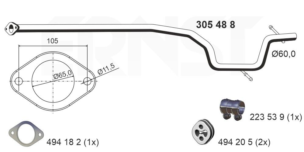 Racord evacuare ERNST 305488