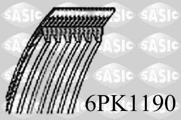 Pasek klinowy wielorowkowy SASIC 6PK1190