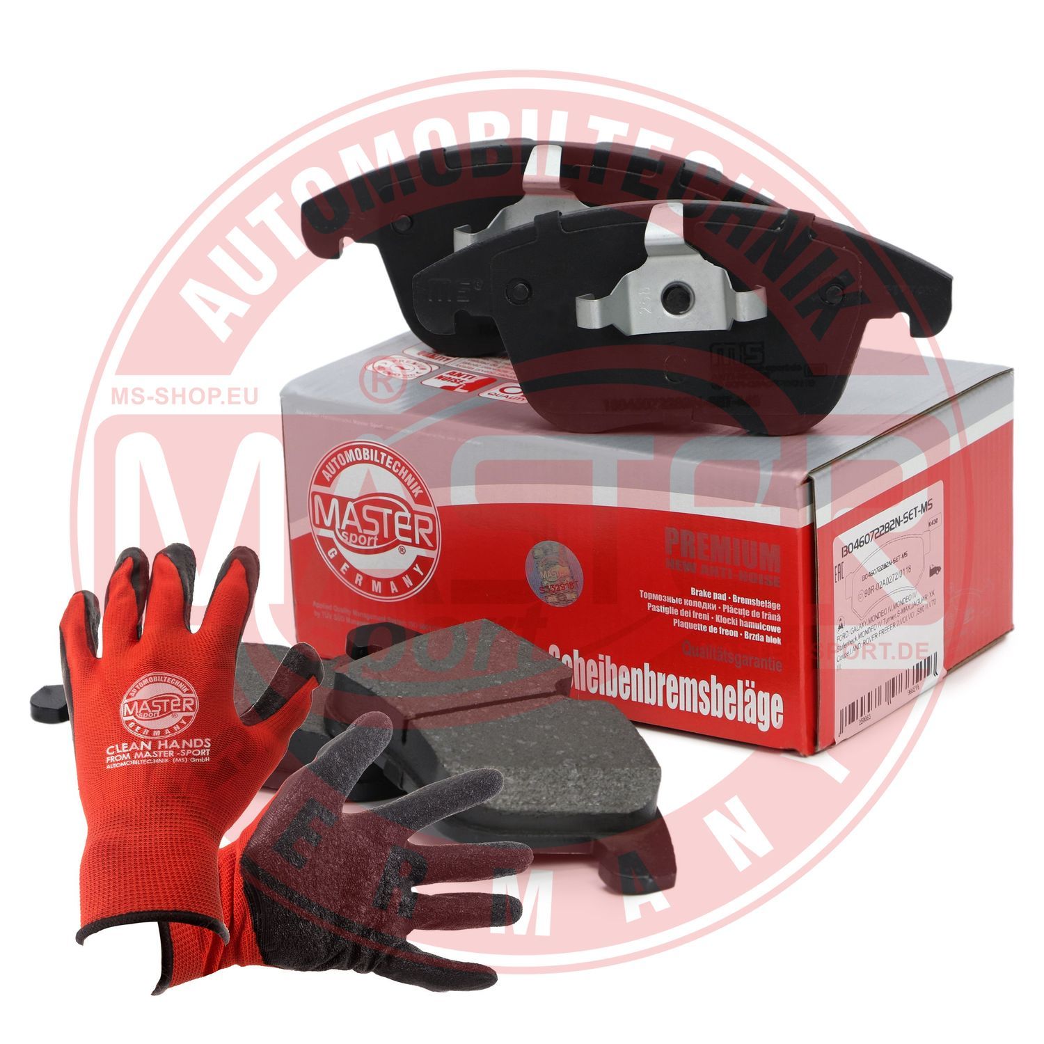 Zestaw klocków hamulcowych, hamulce tarczowe MASTER-SPORT GERMANY 13046072282N-SET-MSP