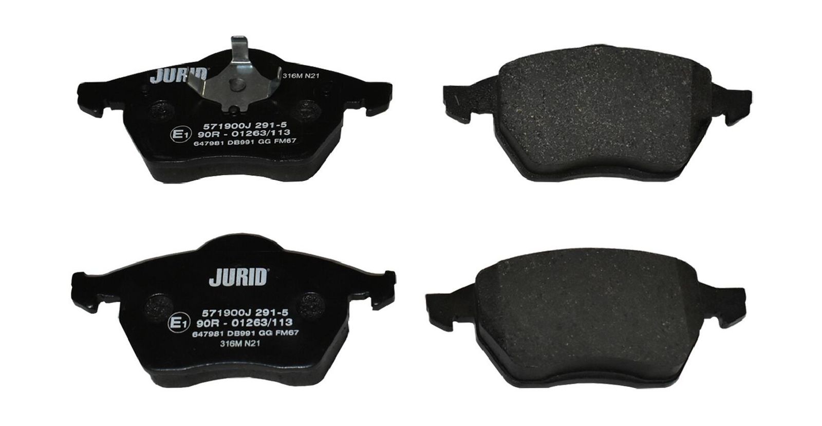 set placute frana,frana disc JURID 571900J