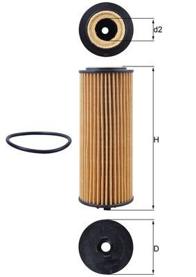 Olejový filter MAHLE OX 1162D