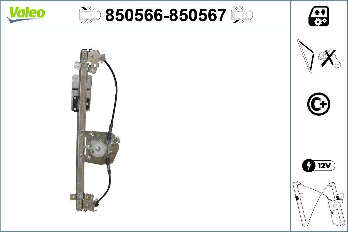 Mecanism actionare geam VALEO 850566