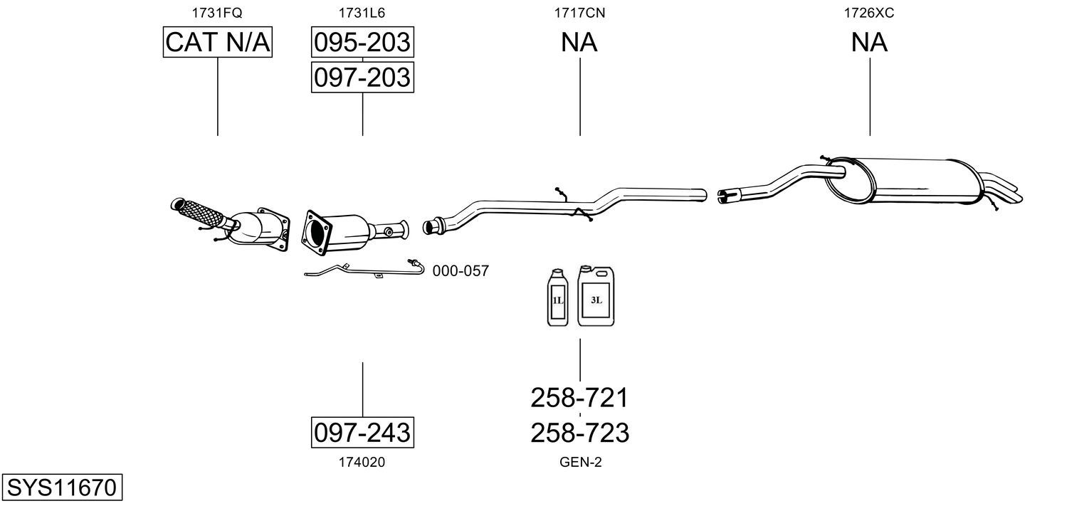 Układ wydechowy BOSAL SYS11670