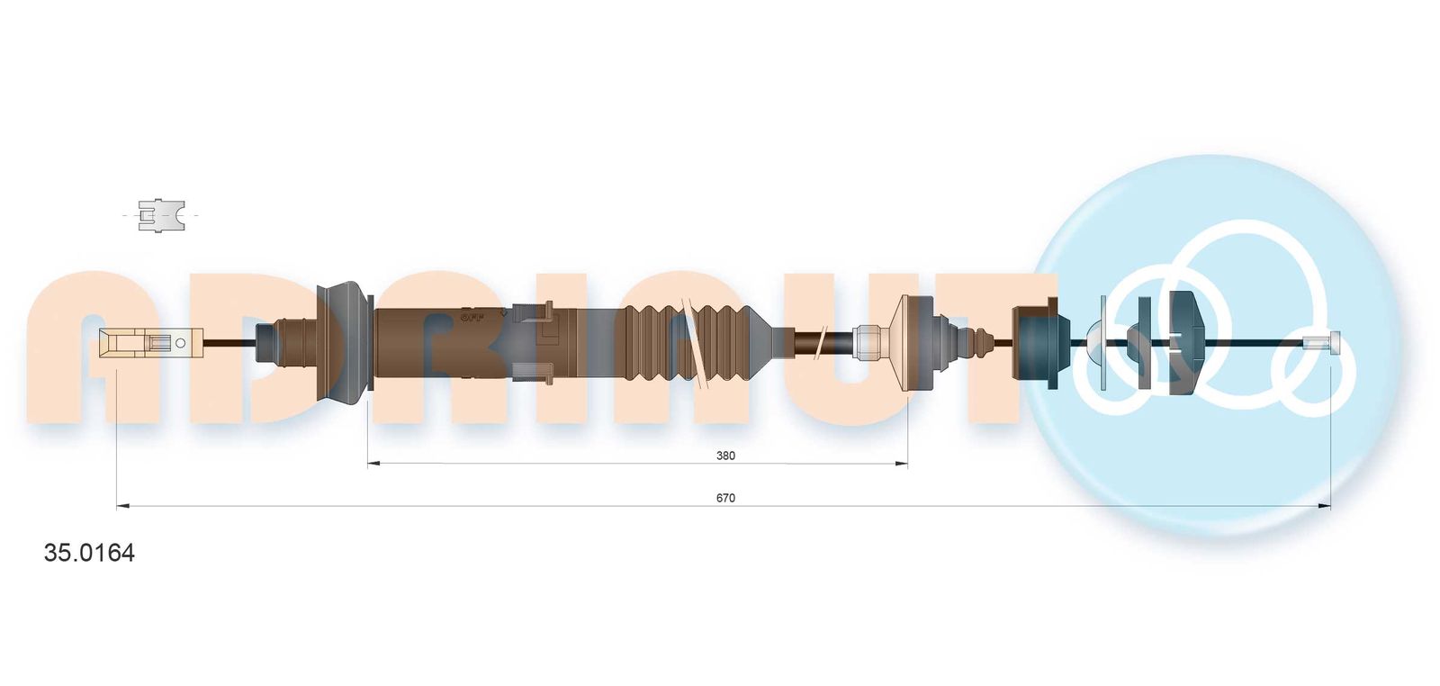 Cablu ambreiaj ADRIAUTO 35.0164