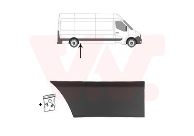 E-shop Ozdobná/ochranná lišta, bočná stena VAN WEZEL 3799426