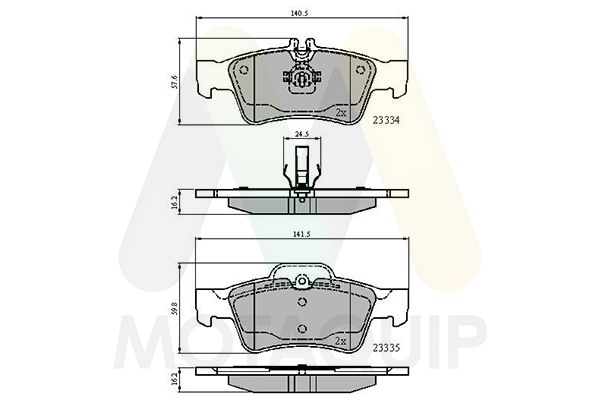 set placute frana,frana disc MOTAQUIP LVXL1213