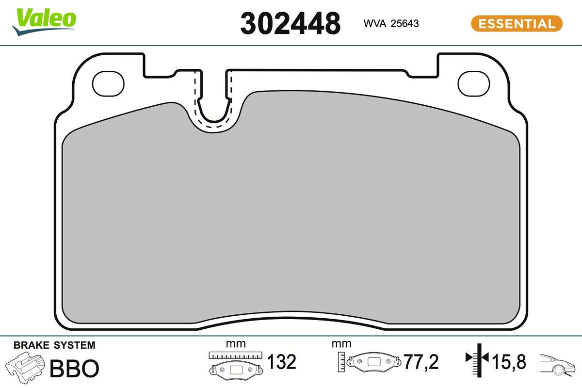set placute frana,frana disc VALEO 302448