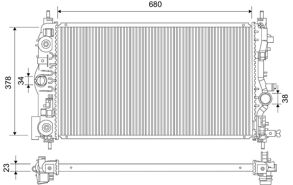 Radiateur, refroidissement du moteur