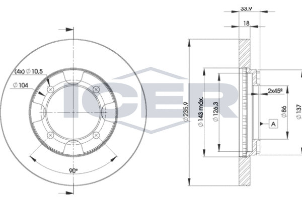 Tarcza hamulcowa ICER 78BD8735-2