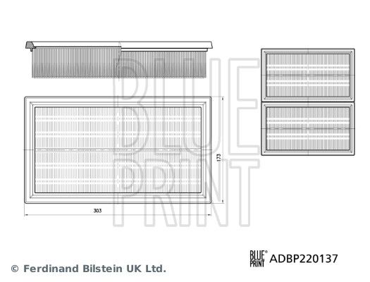 Komplet filtrów powietrza BLUE PRINT ADBP220137