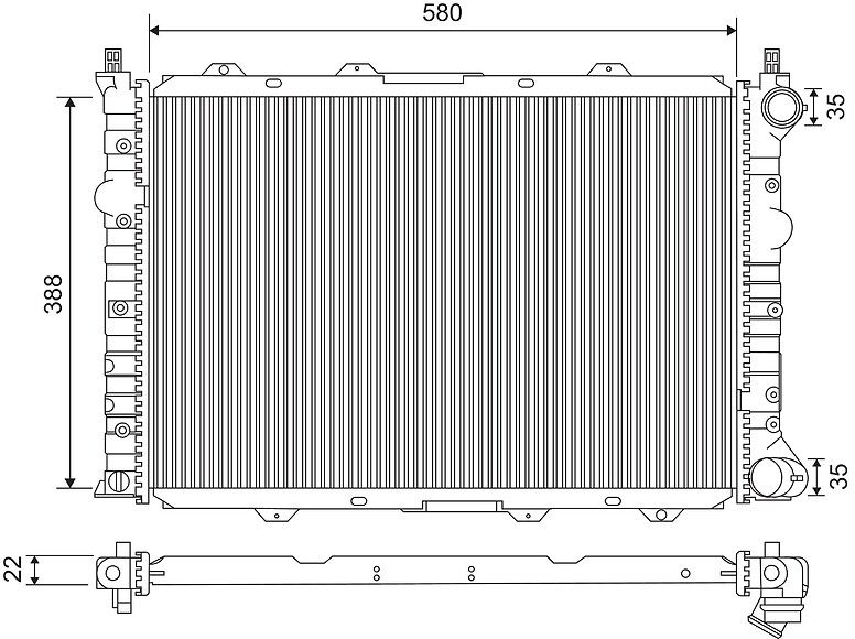 Radiator, racire motor VALEO 735256