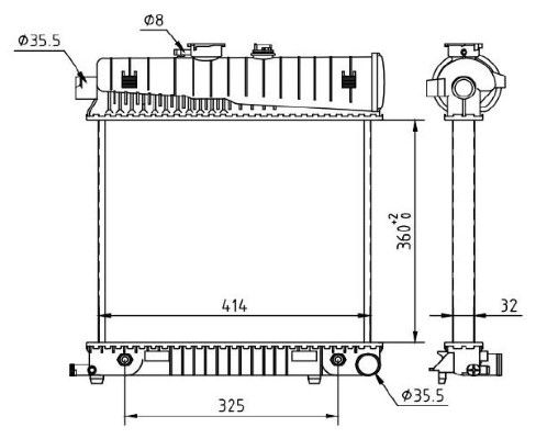 Radiator, racire motor MTR 13054890