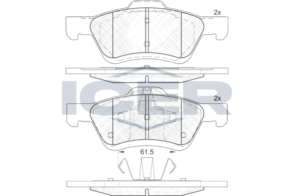 Zestaw klocków hamulcowych, hamulce tarczowe ICER 182030