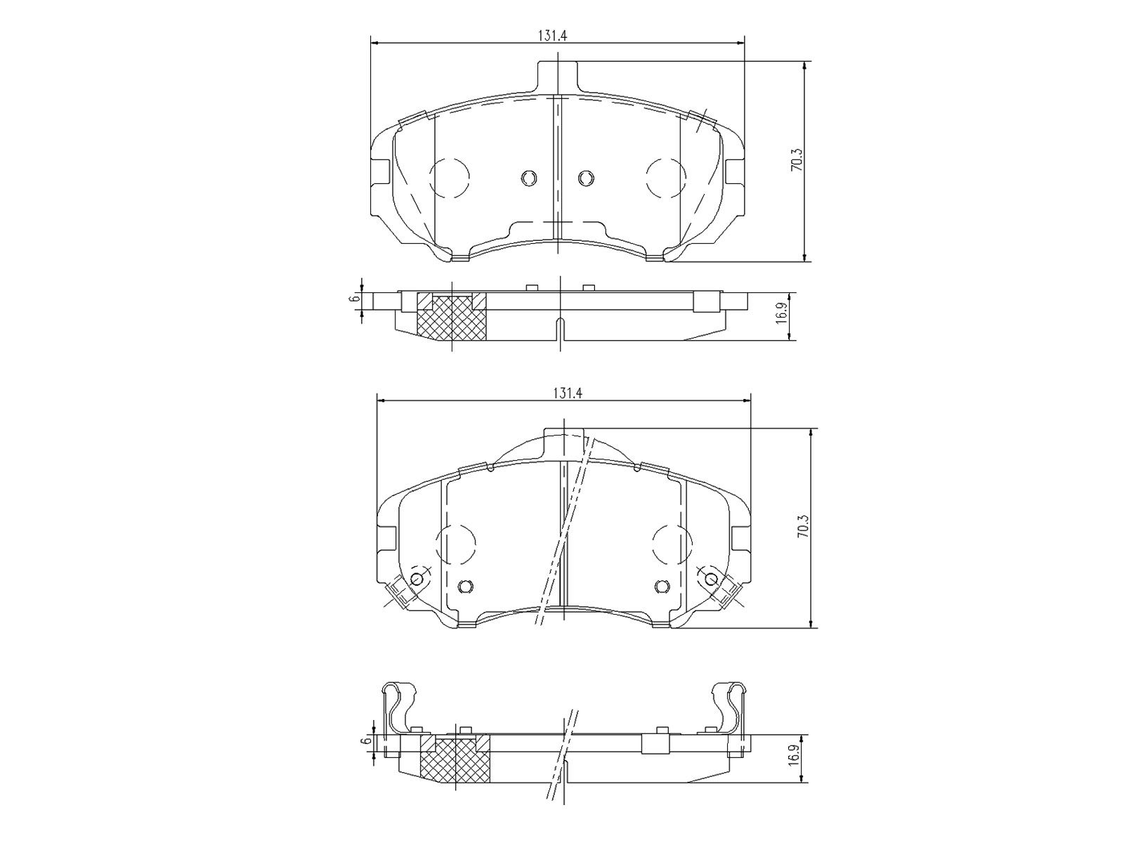 V52-0106 KIT DE PLAQUETTES DE FREIN
