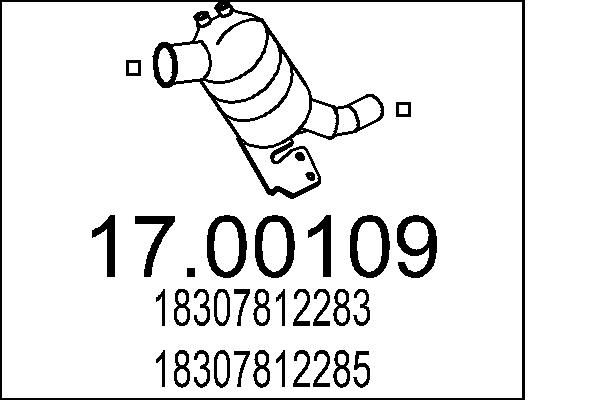 Filtr sadzy / filtr cząstek stałych, układ wydechowy MTS 18307812285