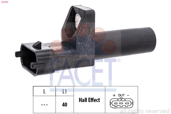 Senzor, turație motor FACET Made in Italy - OE Equivalent 9.0755
