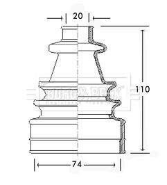 Zestaw osłon, wał napędowy BORG & BECK BCB2230