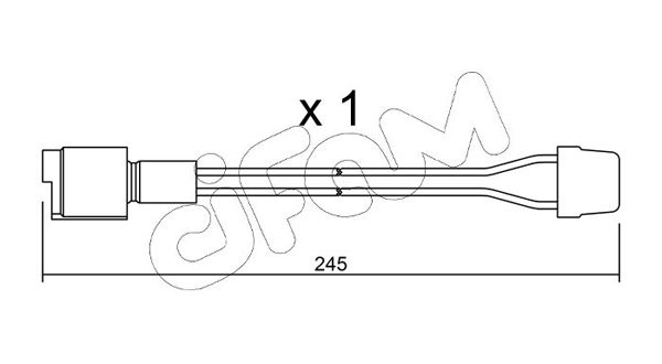 Styk ostrzegawczy, zużycie okładzin hamulcowych CIFAM SU.072