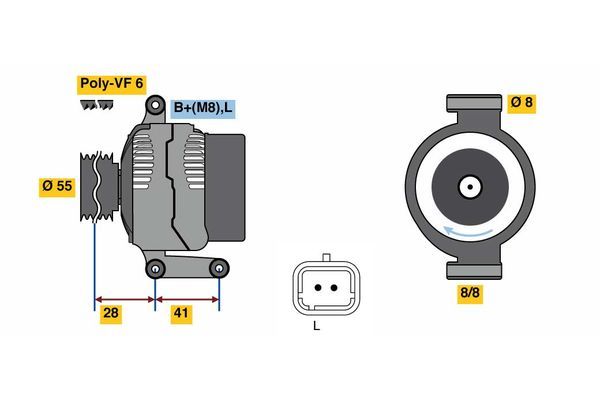 Alternator BOSCH 0 986 080 930