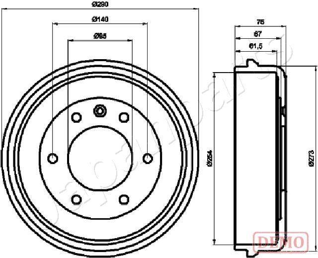 Bęben hamulcowy JAPANPARTS TA-0410C