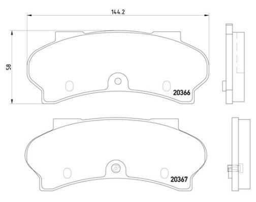Zestaw klocków hamulcowych, hamulce tarczowe BREMBO P 61 033