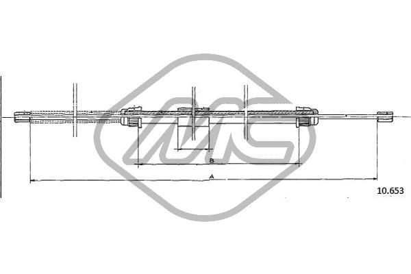 Cięgło, hamulec postojowy METALCAUCHO 82990