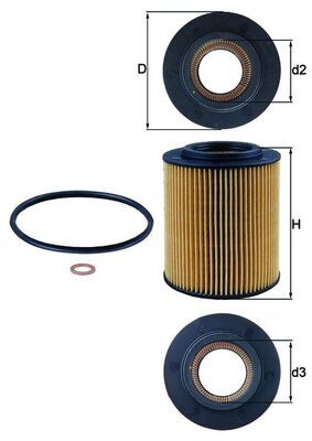 Olejový filter MAHLE OX 154/1D
