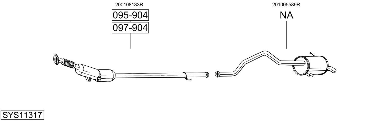 Układ wydechowy BOSAL SYS11317